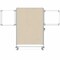 Ghent Partition Mobile 2-Sided Fabric Bulletin Board, 65"H x 46"W, Beige NEX224FFP-90 - alternate 2